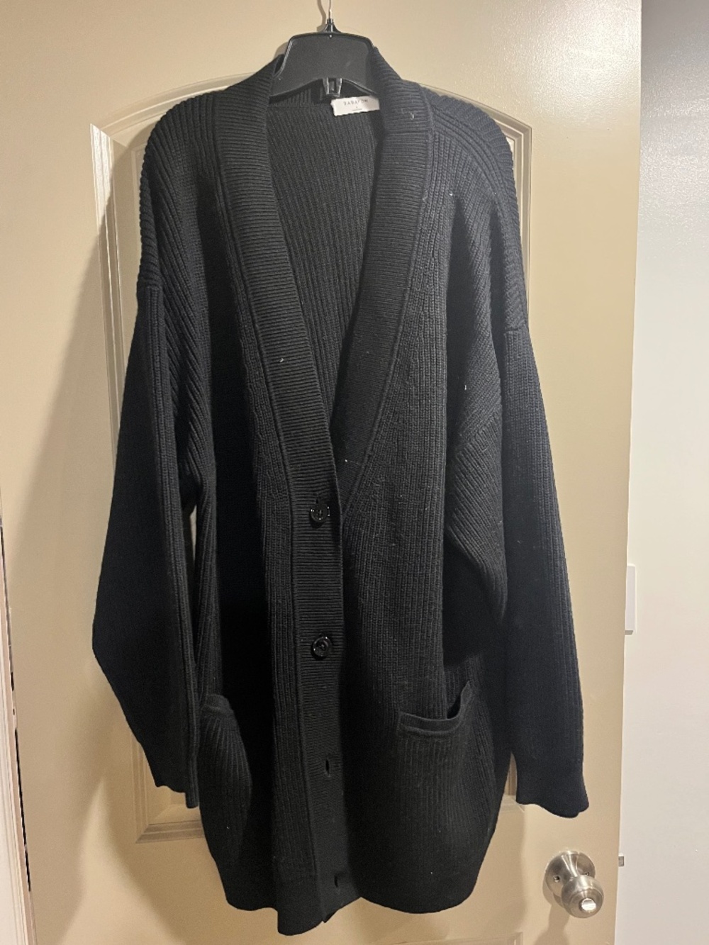 Babaton long knit wool cardigan